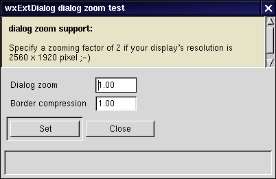 A dialog with a zoom factor of 1.0 (original size)...